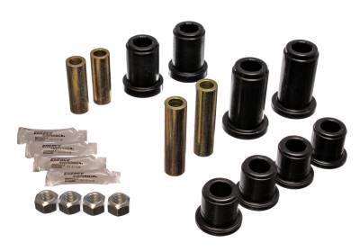 Energy Suspension - Energy Suspension 3.3185G Control Arm Bushing Set Front Polyurethane Black