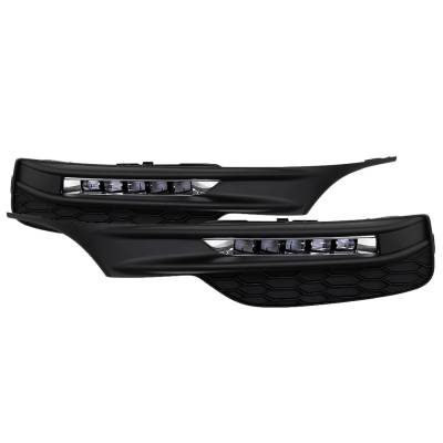 Spyder Auto - Spyder Auto 5083050 LED Fog Lights Black/Clear for 16-17 Accord Sedan