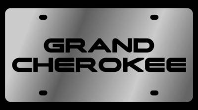 Eurosport Daytona - Eurosport Daytona 1420-1 Stainless License Plate Grand Cherokee Logo for Jeep