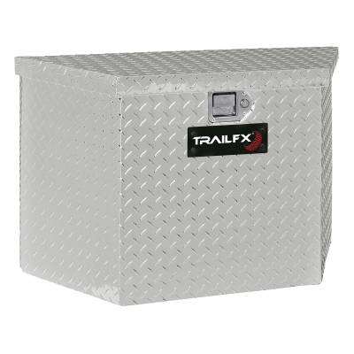 TrailFX - TrailFX 201341 Trailer Tongue Tool Box Single Lid Diamond Tread Alu 34x18x21"