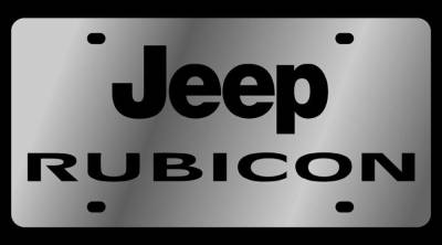 Eurosport Daytona - Eurosport Daytona 1440-1 Stainless License Plate Jeep Rubicon Logo for Jeep