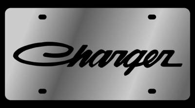 Eurosport Daytona - Eurosport Daytona 1434-1 Stainless License Plate Charger Script Logo for Dodge