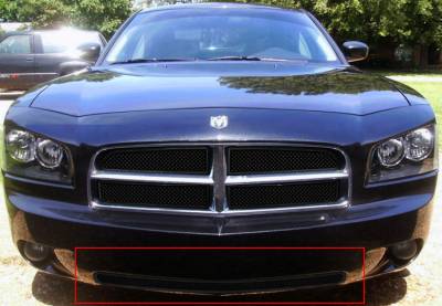 APS - APS Wire Mesh Bumper Grille Black for 05-10 Dodge Charger GR04GFD39H