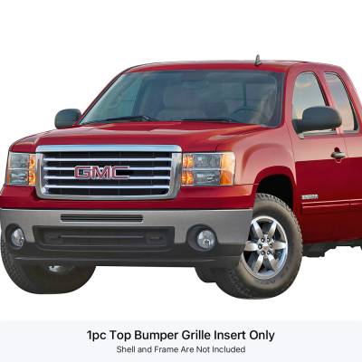 APS - APS Stainless Billet Bumper Grille Black 07-13 GMC Sierra 1500/HD GR07FFE70J