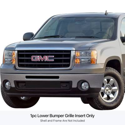 APS - APS Stainless Billet Bumper Grille Black 07-13 GMC Sierra 1500/HD GR07FEH14J