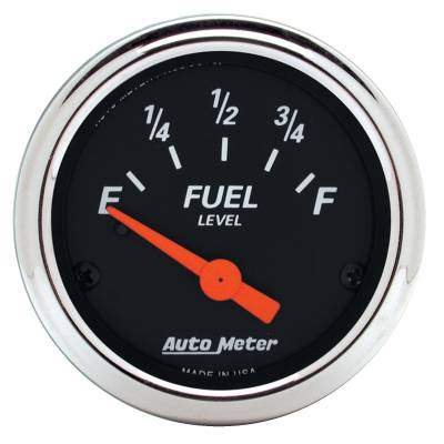 AutoMeter - AutoMeter 1422 Designer Black Fuel Level Gauge 2-1/16" Short Sweep GM