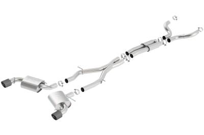Borla - Borla 140689CF S-Type Cat-Back Exhaust System for 16-18 Camaro