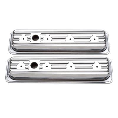 Edelbrock - Edelbrock 4446 Signature Series Valve Covers for Chevy 262-400 87-95 Centerbolt