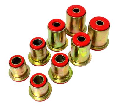 Energy Suspension - Energy Suspension 3.3105R Control Arm Bushing Set Front Polyurethane Red