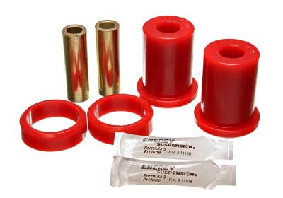 Energy Suspension - Energy Suspension 3.3187R Control Arm Bushing Set Front Polyurethane Red