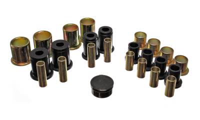 Energy Suspension - Energy Suspension 3.3103G Control Arm Bushing Set Front Polyurethane Black