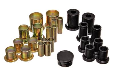 Energy Suspension - Energy Suspension 3.3104G Front Control Arm Bushing Set Polyurethane Black