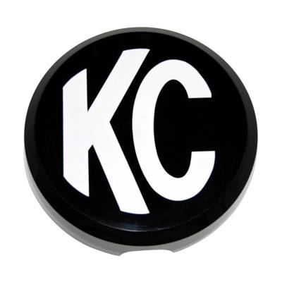 KC Hilites - KC HiLiTES 5105 Hard Light Cover 6" Round Black On White Plastic KC Letters ALL