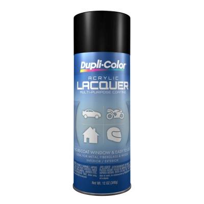 Duplicolor Paint - Dupli-Color Paint DAL1608 Premium Semi-Gloss Black Lacquer Spray 12oz