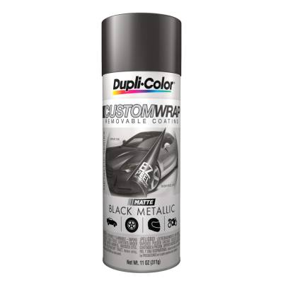 Duplicolor Paint - Dupli-Color Paint CWRC830 EZ Peel Black Metallic Custom Wrap Spray 11oz