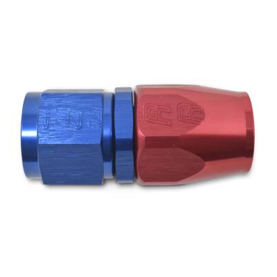 Russell - Russell 610010 Full Flow Hose End Straight End Red/Blue -4AN