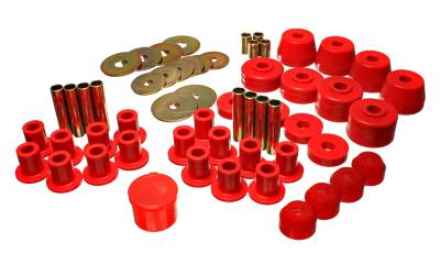 Energy Suspension - Energy Suspension 5.18102R Hyper-Flex Master Bushing Kit Red