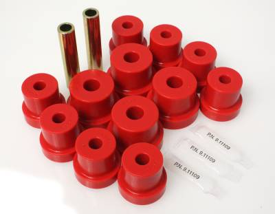Energy Suspension - Energy Suspension 3.2103R Leaf Spring Bushing Set Polyurethane Red
