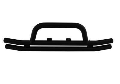 Rampage - Rampage 86620 Front Double Tube Bumper w/Hoop for Jeep Wrangler JK/JL