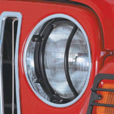 Rampage - Rampage 5660 2Pc Steel Euro Headlight Guard for 97-06 Jeep Wrangler TJ