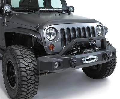 Rampage - Rampage 99510 TrailGuard Front Bumper Black for 07-18 Jeep Wrangler JK