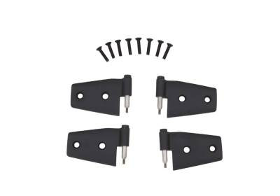 Rampage - Rampage 87641 Black Powder-Coated SS Door Hinges for 07-18 Jeep Wrangler JK