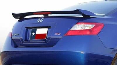 Dallas Automotive Restyling - DAR ABS-539 Honda Civic Post Mount Rear Spoiler Unpainted Lighted