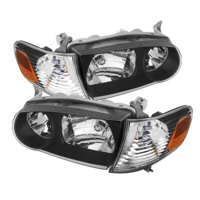 xTune Auto - xTune Auto 5072948 Crystal Front Headlight Kit Black/Clear