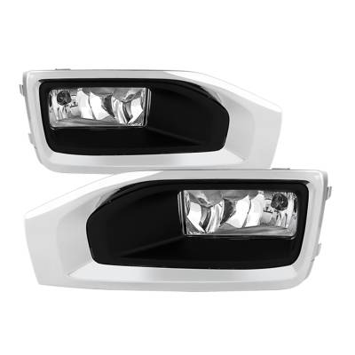 Spyder Auto - Spyder Auto 9031571 Halogen Fog Lights Chrome/Clear for 15-17 GMC Yukon/XL