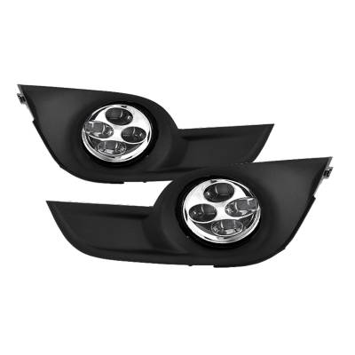 Spyder Auto - Spyder Auto 9031649 LED Fog Lights Black/Clear for 13-15 Nissan Altima