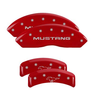 MGP Caliper Covers - MGP Caliper Covers 10095SMPYRD Front/Rear Red for 99-04 Ford Mustang