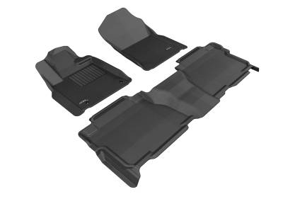 3D MAXpider - MAXpider L1TY14801509 Kagu Floor Mat Front Rear Black for Tundra Crewmax
