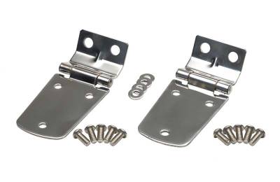 Kentrol - Kentrol 30476 Polished Hood Hinge Pair for 97-06 Jeep Wrangler TJ