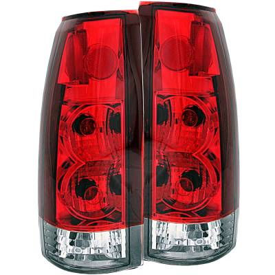 Anzo USA - Anzo USA Chrome Euro Red/Clear Lens Taillight Set GM C/K Trucks/Suvs 211140