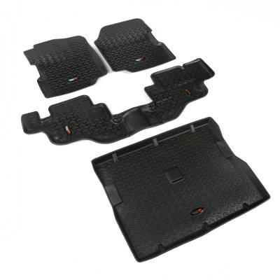 Rugged Ridge - Rugged Ridge 12988.09 All Terrain Floor Liner Set Black 76-95 Jeep CJ/Wrangler Y