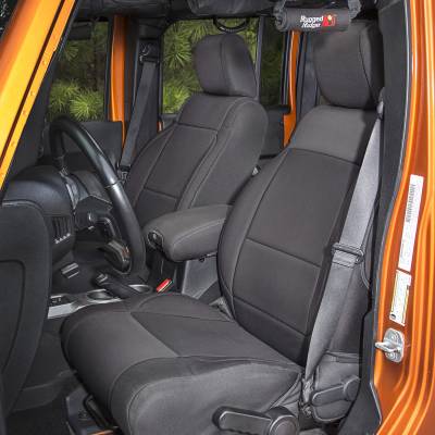 Rugged Ridge - Rugged Ridge 13295.01 Seat Cover Kit Black 07-10 Jeep Wrangler JKU 4DR