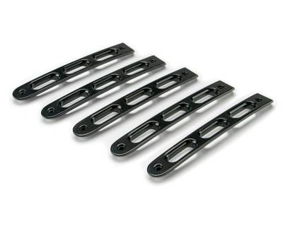 DV8 Offroad - DV8 D-JP-190026-BK-5 Black Door Handle Inserts for 07-18 Jeep Wrangler JK 4DR