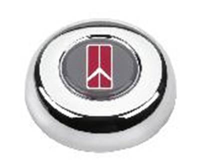 Grant - Grant 5634 GM Licensed Red/Gray Chrome Horn Button for Oldsmobile