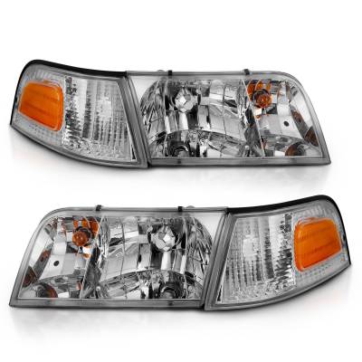 Anzo USA - Anzo USA 121556 Crystal Headlight Set for 98-11 Crown Victoria