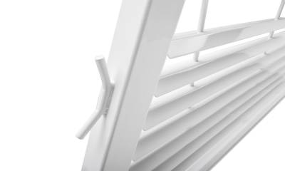 RealTruck Backrack - Backrack 12700W White Louvered Rack for 99-24 F250/F350/F450 Super Duty