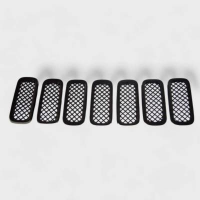 Trim Illusion - Trim Illusion ABS6439BLK Black Front Grille Overlay for 15-19 Renegade