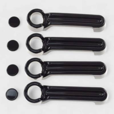 Trim Illusion - Trim Illusion DH6122BLK Front/Rear Door Handle Covers Black for Wrangler JK