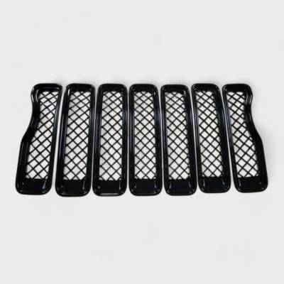 Trim Illusion - Trim Illusion ABS6495BLK Black Front Grille Overlay for 18-25 Wrangler Rubicon