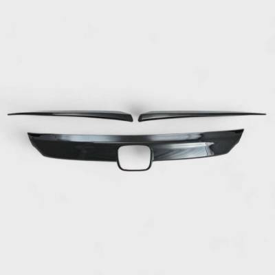Trim Illusion - Trim Illusion ABS6506BLK Black Front Grille Overlay 18-20 Honda Accord