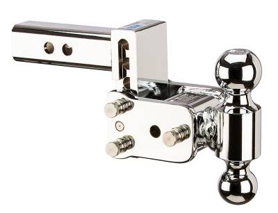 B&W Trailer Hitches - B&W Hitch TS10033C 2" Shank Tow & Stow 3" Drop Dual Ball Mount Chrome