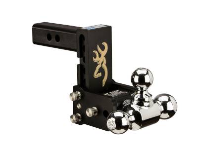 B&W Trailer Hitches - B&W Hitch TS10048BB Tow & Stow Tri Ball 2" Adj Ball Mount 5" Drop/5.5" Rise Brow