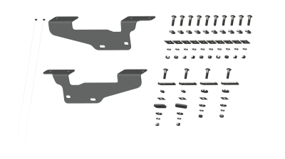 B&W Trailer Hitches - B&W Hitch RVR2405 Install Brackets for Universal Mounting Rails Ford