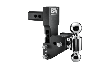 B&W Trailer Hitches - B&W Hitch TS10065BMP 2" Shank Tow & Stow 4.5" Drop Dual Ball Mount Black