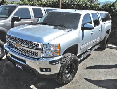 Steelcraft - Steelcraft 40-02227 Stainless 4" Step Bars for 01-18 Silverado & Sierra Crew Cab