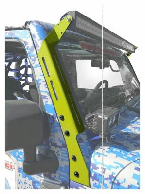 Steinjager - Steinjager 50" Upper Windshield Light Bracket Kit-Green for Jeep JK J0047374